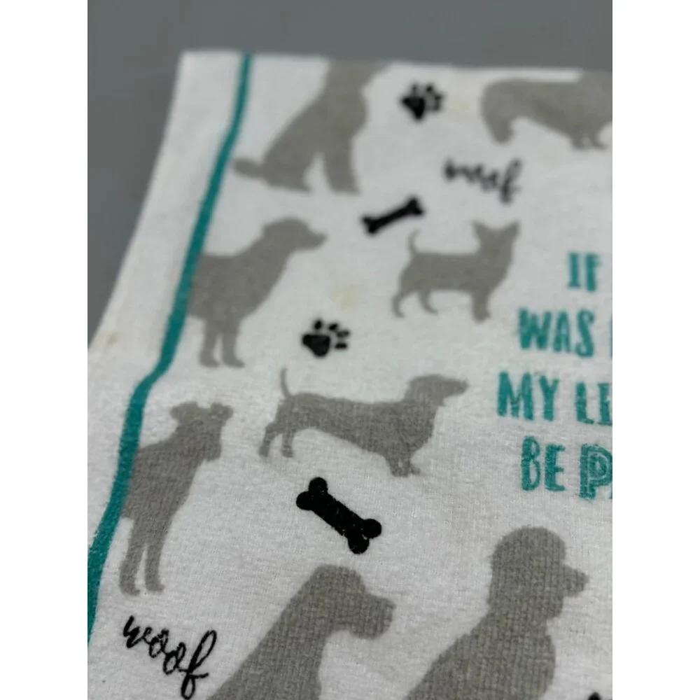 Dog-Themed Cotton Kitchen Towel 
